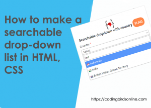 how to make a search drop down list in html