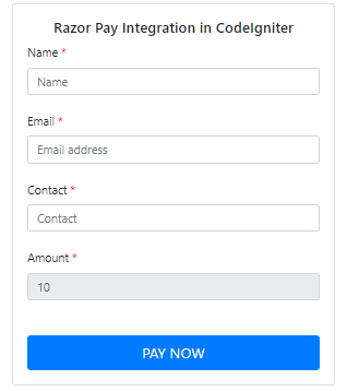 Razorpay payment gateway setup 